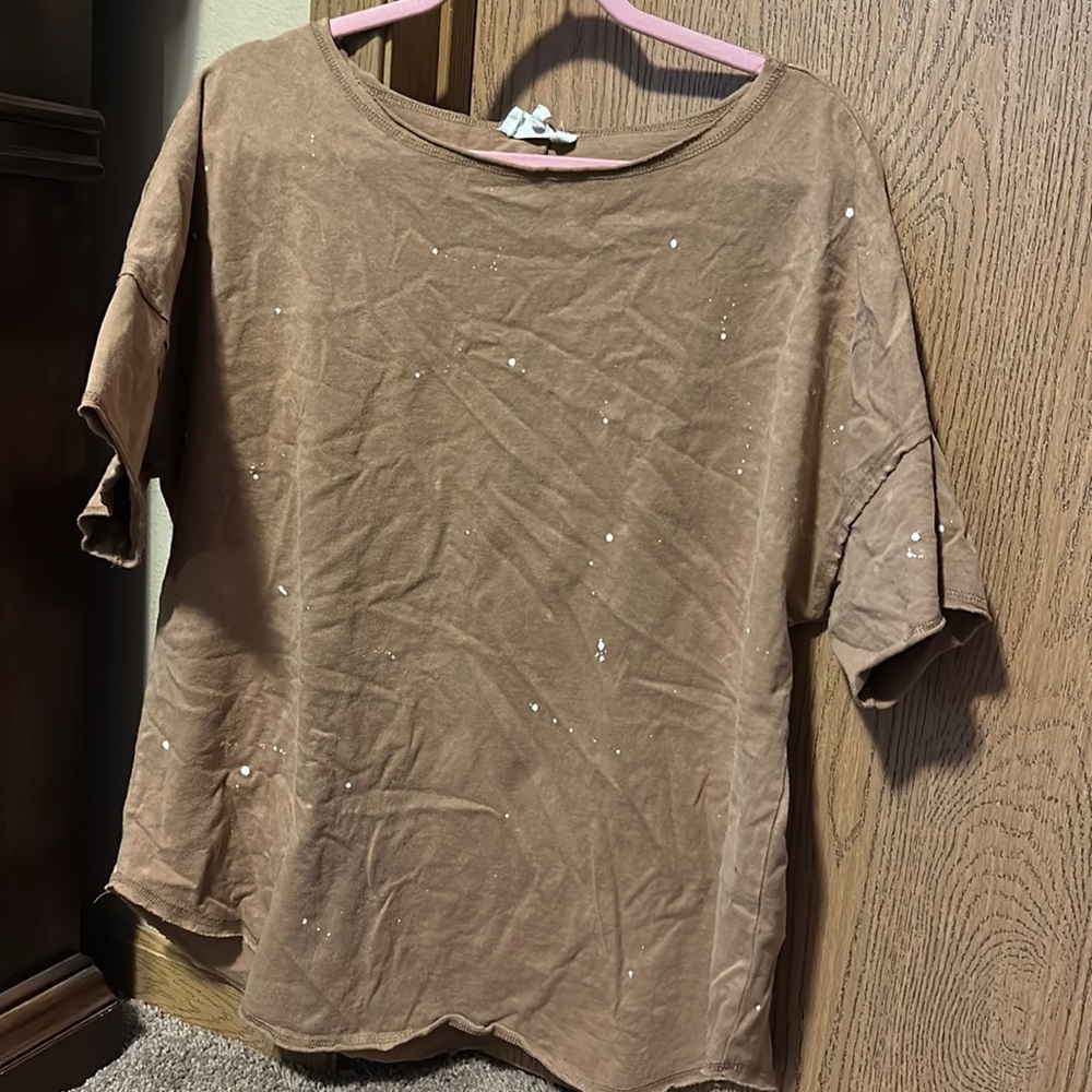 Oversized paint splatter tee